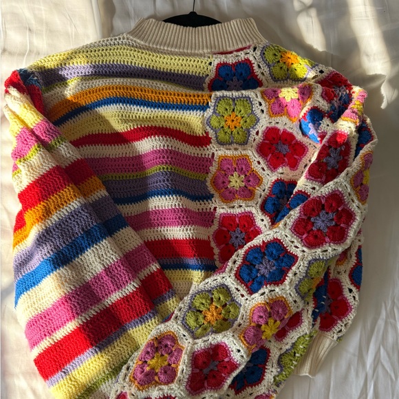 FARM Rio Colorful Crochet Sweater - Picture 2 of 4